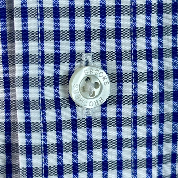 Brooks Brothers 2XLT The Original Polo 100% Cotton Blue White Button Down Shirt - Picture 4 of 7